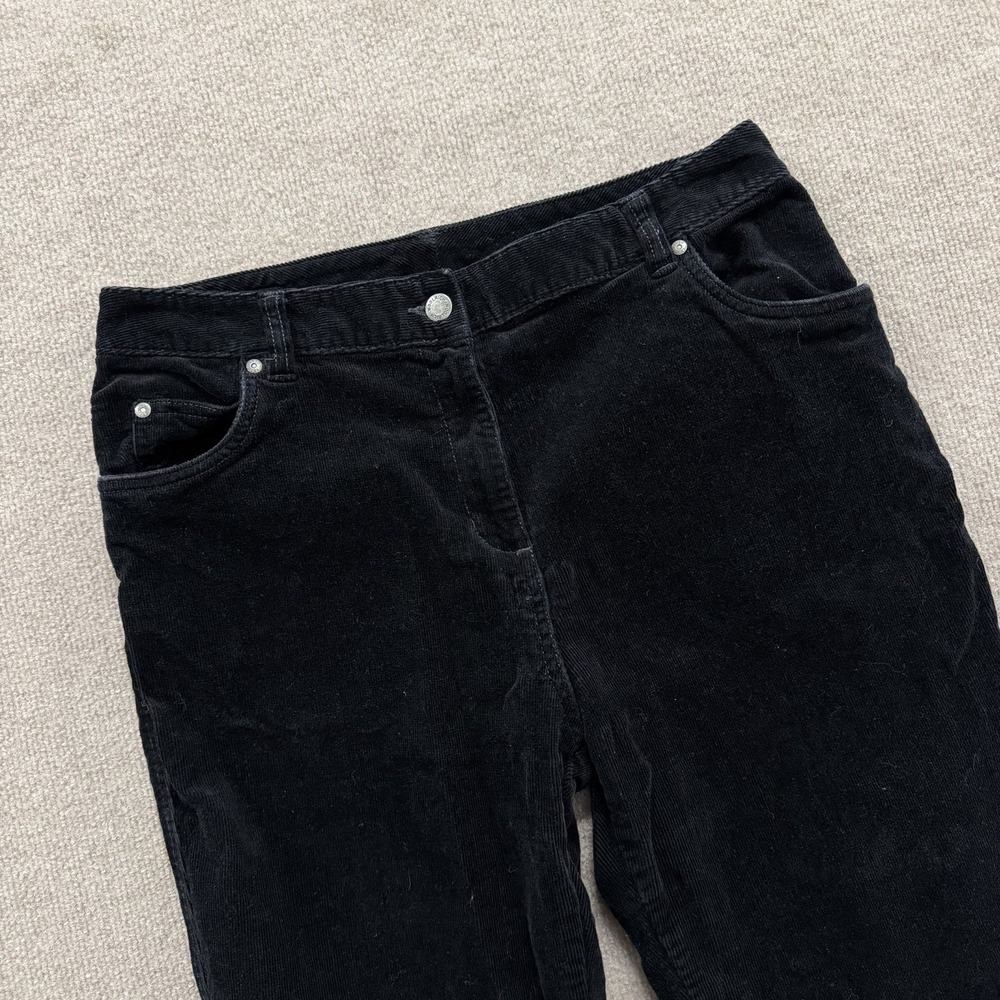 Woolrich Black Velvet Straight Leg Pants Woman's Size 8